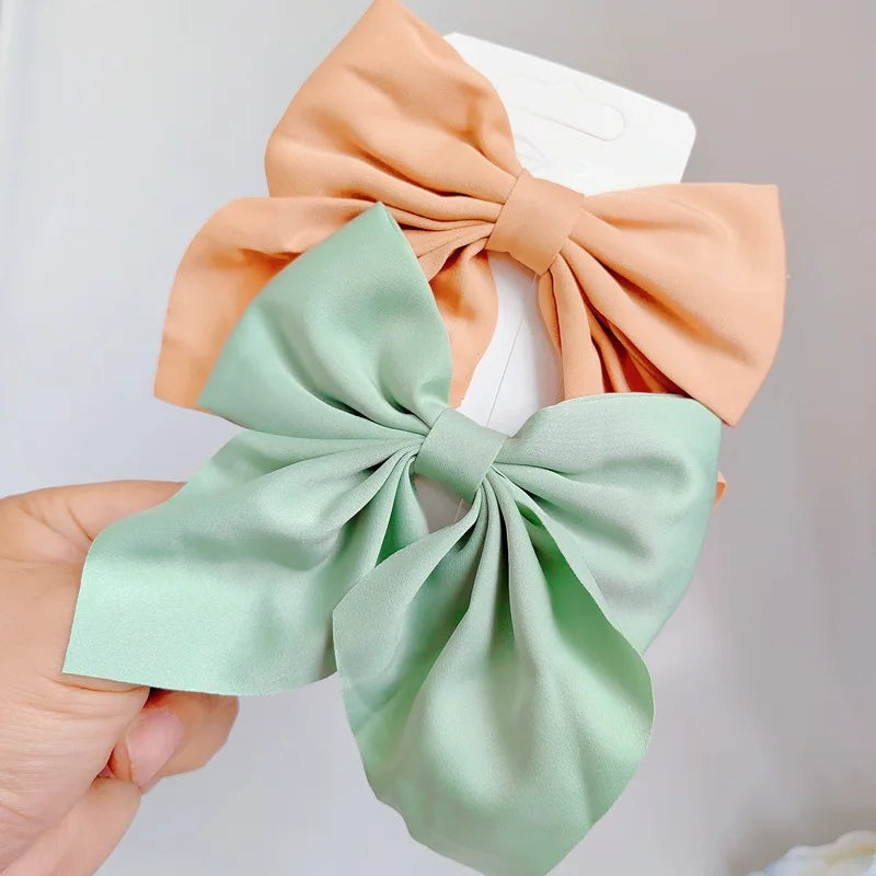 Satin Bowknot Hair Clips Set™