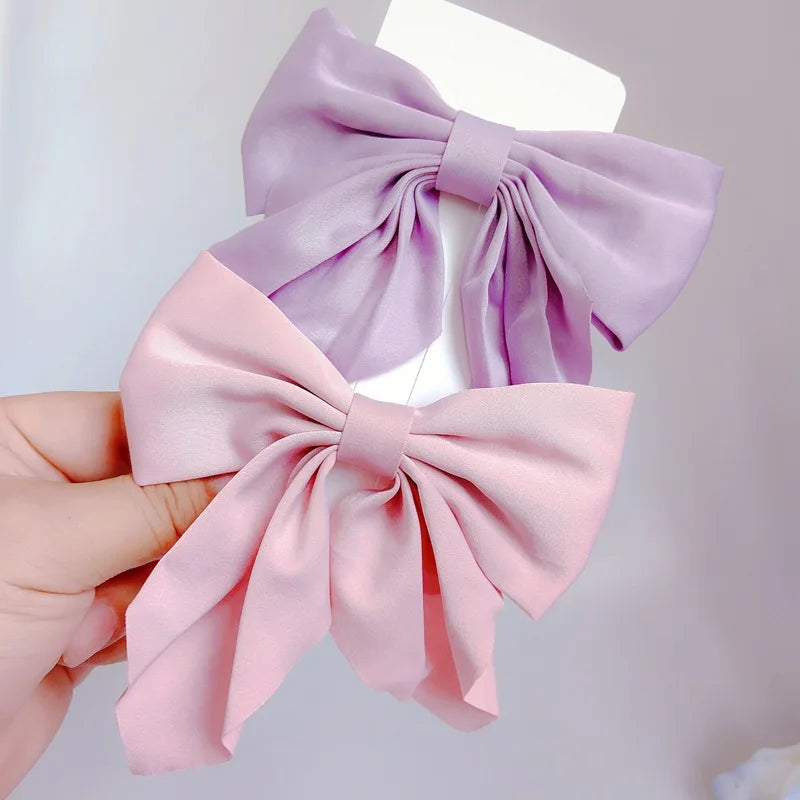 Satin Bowknot Hair Clips Set™