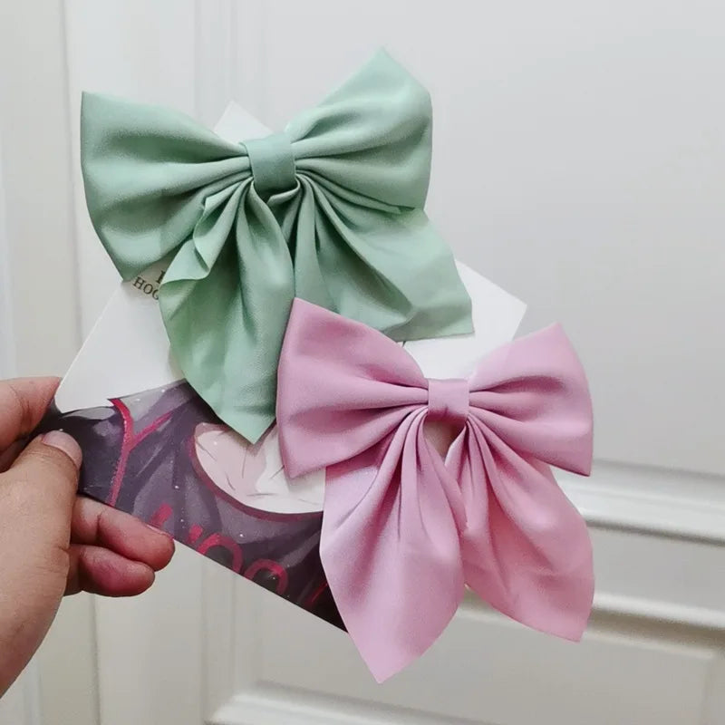 Satin Bowknot Hair Clips Set™
