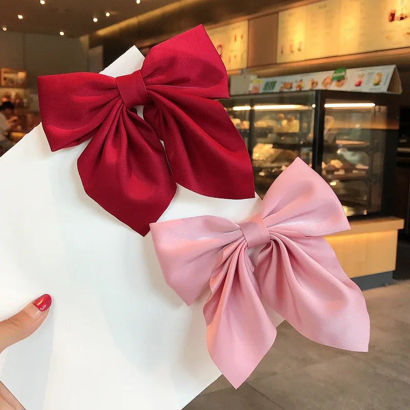 Satin Bowknot Hair Clips Set™