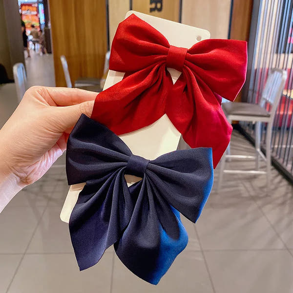 Satin Bowknot Hair Clips Set™
